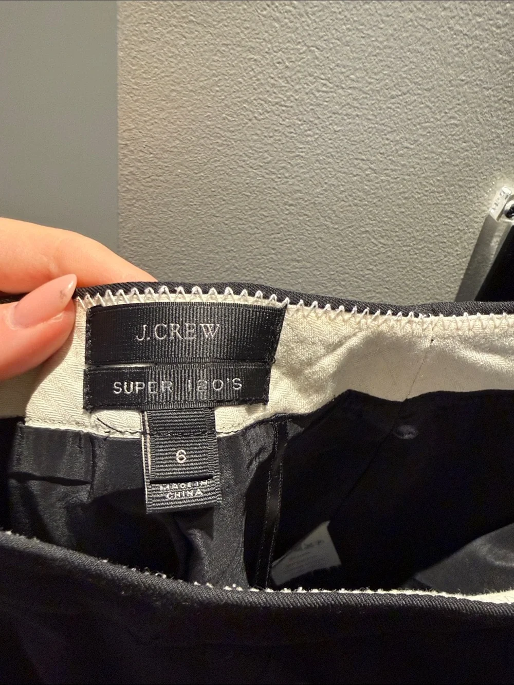 J Crew 100% wool Classic Black Pencil Skirt - Women
